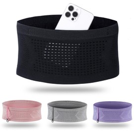 LifeSprint Running Pouch, Running Belt, Tightly Attached, Ultra Lightweight, Compact, Washable, Black