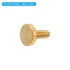 PATIKIL M4x10mm Knurled Thumb Screws, 5 Pack Flat Tip Brass