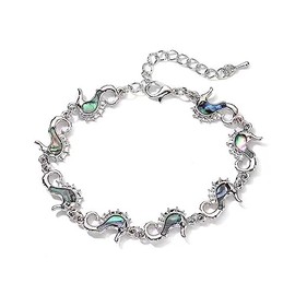 KunBead Jewelry Seahorse Shell Bracelet for Women Birthday Adjustable Bracelets for Summer Holiday