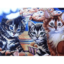 'NUGGLEBUDDY NEW! Microwavable Moist Heat & Aromatherapy Organic Rice Pack. BAKERY KITTENS Fabric! UNSCENTED! ADORABLE!