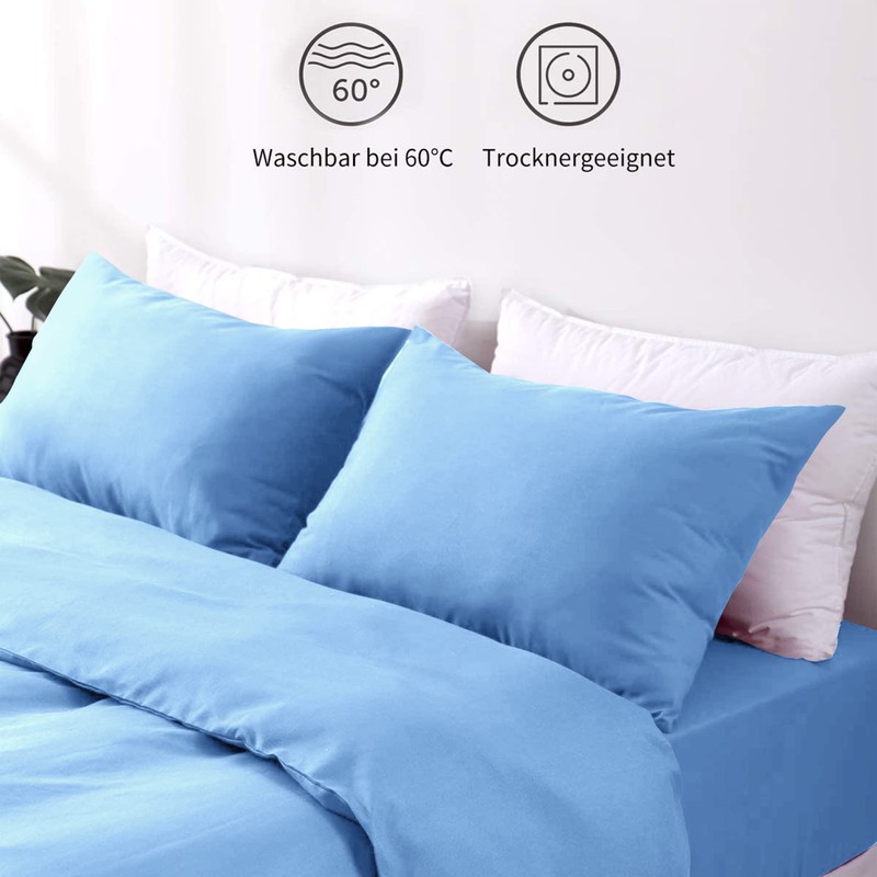 Hafaa Pillow Cases 2 Pack Brushed Microfiber Plain Pillow Cases