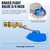 Brass Float Valve for Water Trough Stock Tank,3/4 Inch Automatic