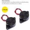DONGKER 2pcs Summer Alarm Electronic Beep Buzzer DC 3V 12V