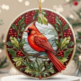 Red Cardinal Christmas Ornaments 2024, Cardinal Ornaments for Christmas Tree, Cardinal Christmas Decorations Ceramic Ornament, Memorial Christmas Tree Ornaments, Cardinal Keepsake Gifts Holiday Decor