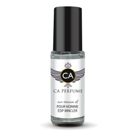 CA Perfume Impression of Pour Homme Edp Mncler For Men Replica Fragrance Body Oil Dupes Alcohol-Free Aromatherapy Sample Travel Size Concentrated Long Lasting Attar Roll-On 0.14 Fl Oz/4ml-X1