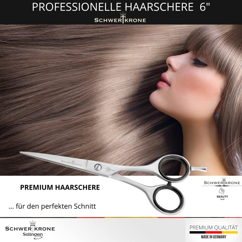 Schwertkrone Hair Cutting Scissors, Hair Scissors, Hairdressing Scissors, Made in