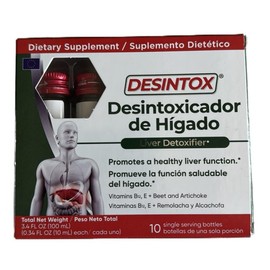 Desintoxicador de Hígado Liver Support – 10 Drinkable Bottles, 10ml Each, Promotes Healthy Liver Function, Dietary Supplement for Wellness & Fitness