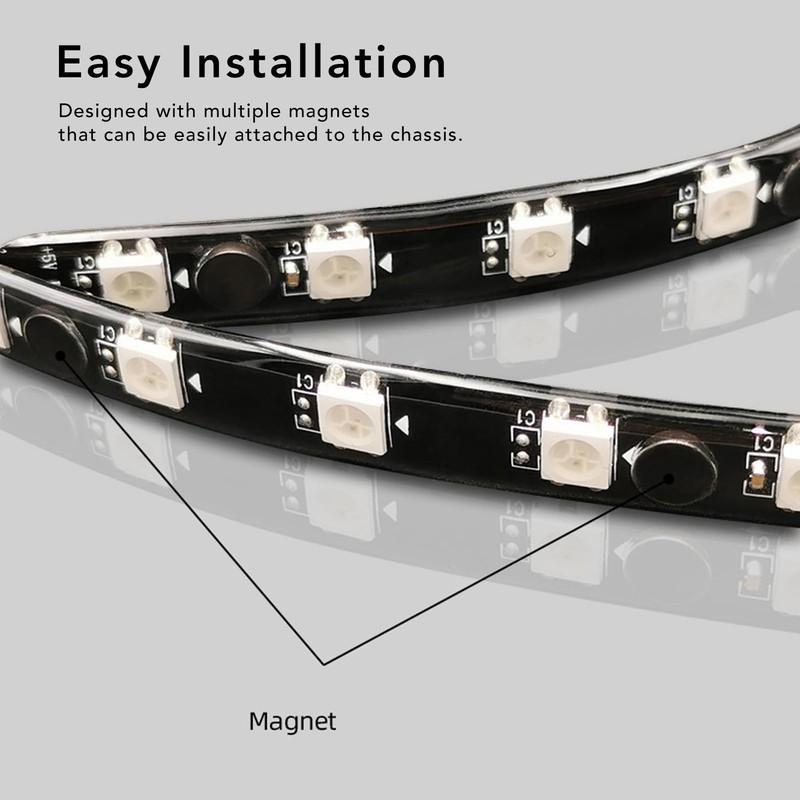 Vikye RGB PC LED Strip, 15.7in 5V Magnetic ARGB Strip