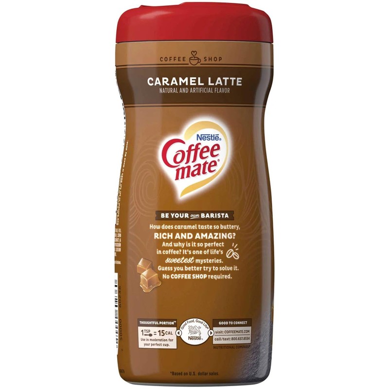 COFFEE MATE Caramel Latte Powder Coffee Creamer, 15 Ounce (Pack