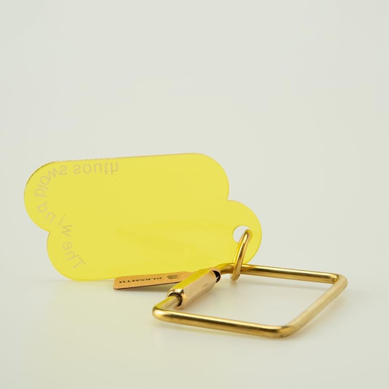 BLKSMTH Decorative Key Hook, 2.8 Inch Yellow Acrylic Cloud Design