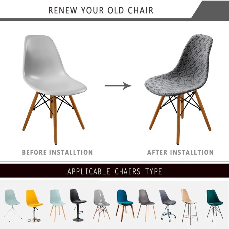 LANSHENG Chair Covers for Dining Chairs 4, Stretch Shell Dining