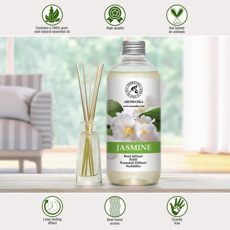 Reed Diffuser Refill With Jasmine Essential Oil 34 Fl Oz