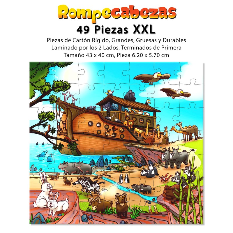 Totte Rompecabezas Arca de Noé 49 Piezas XL | Piezas