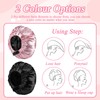 2PCS Hair Bonnets for Women,Silk Bonnet for Sleeping Curly Hair&Long