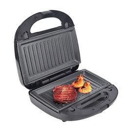 6 in 1 Waffle Maker, Mini Pancake Maker, Crepe Maker with 6 Removable Non-Stick Plates for Making Burgers Sandwiches Grilled Cheese Doughnuts