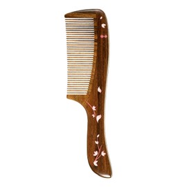 TAN MUJIANG Hair Comb for Women Natural Wood Antistatic Scalp Massage Spring 1pc
