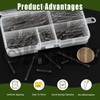 Keadic K922 250Pcs Mini Stainless Steel Extension Springs Assortment Kit,