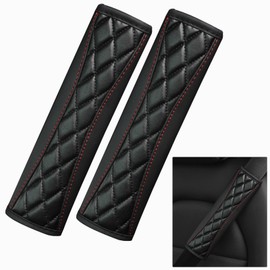 Seat Belt Cover [Set of 2 / Soft] Seat Belt Pad, Car Supplies, Protects Your Shoulder and Neck, Color Patchwork, Textured Leather, Seat Belt Supplies, Shoulder Pad for Pressure Reduction, Suitable for