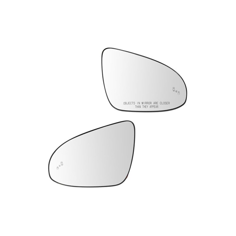 Driver and Passenger Side Heated Mirror Glass with Blind Spot