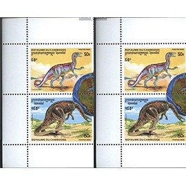 Cambodia 1619-1630 Sheetlet (complete.issue.) fine used/cancelled 1996 Prehistoric Animals (Stamps for collectors) Amphibians/reptiles/dinosaurs