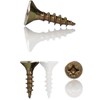 Wood Screws Zinc Plated Yellow Long 0.5 inch M4 (0.16"x0.63")
