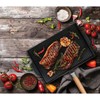 MasterPan Non-Stick Grill and Griddle Pan with Removable Handle, 15"