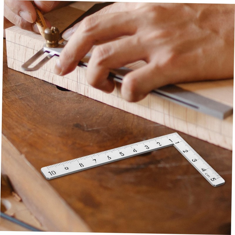 LALAFINA 2pcs Hollow Carpenter Square Ruler Right Angle Measuring Tool
