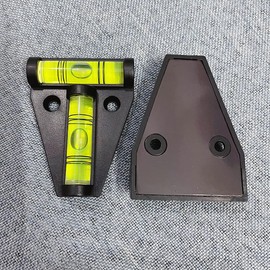 LAIESYA 4Pcs RV T Level Cross Check Levelers Bubble Levels Use for RVs, Camper, Travel Trailer, Tripods, Camera, Telescope, Photography, Wood Shop, Table, 3D Printer (Black)