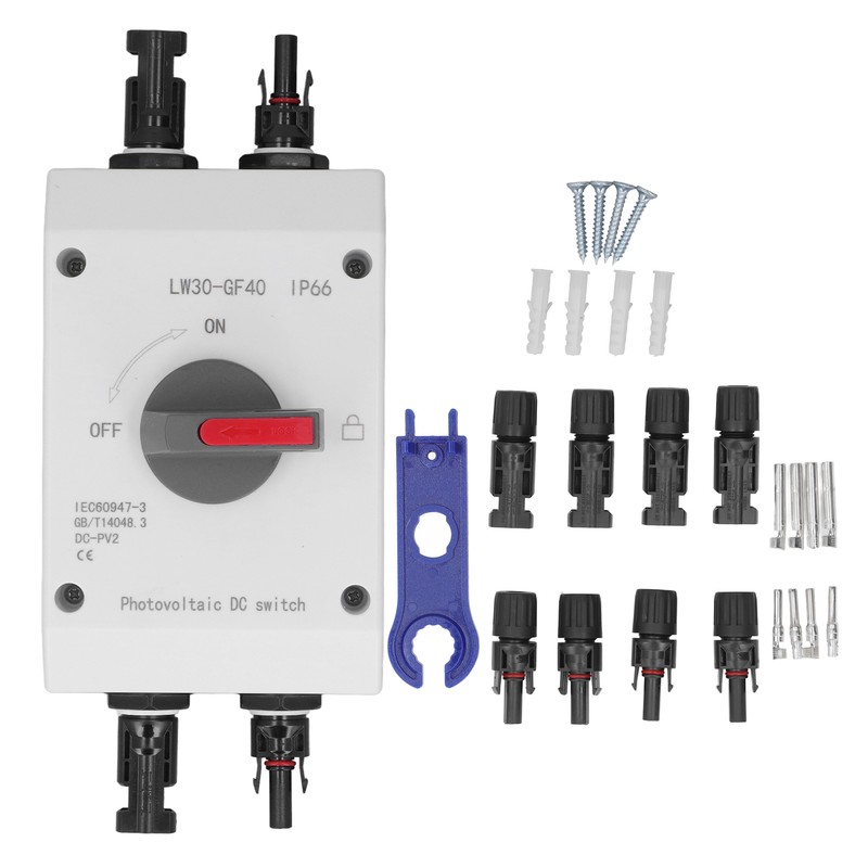 Photovoltaic DC Isolator Solar Switch IP66 Waterproof Insulated Switch for
