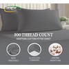 Deep Fitted Sheet King Size Cotton, Charcoal - 300 Thread