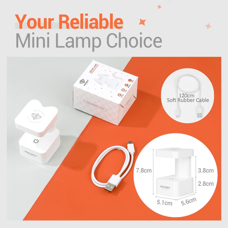 modelones Mini UV Light for Gel Nails Flash Curing 2