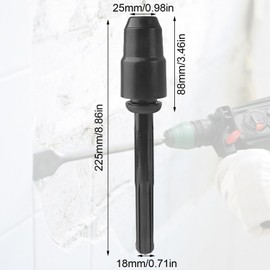 SDS Max to SDS Plus Drill Chuck Adapter, 220mm SDS Plus Adapter, SDS Max SDS Plus, Alloy Steel SDS Adapter for SDS Plus Drill, SDS Adapter Drill Chuck (Average Size)