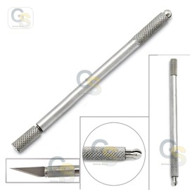 Professional Hobby Knife Precision Made in Stainless Steel Upgrade Craft Knife Set for wooden and other Materials Work Cutting - 1 Handles and 20 Spare Blades Guaranteed Satisfaction