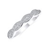 Personalize Intertwined Rope Twist Knot 1/2 Eternity Clear Pave Cubic