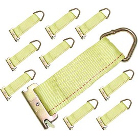 DKG STRAPS DKG-066 2" x 6" DKG E Track Rope Tie Off - 1500 LB WLL- Heavy Duty Steel Ring and E-Track Spring Fitting - Ideal Load Tie Down (10 Pack)