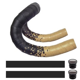 MOCNT Nastro per Manubrio Bicicletta PU Nastro Manubrio per Bici Adesivo Cycling Nastro Manubrio da Corsa Antiscivolo Assorbente Urti Ciclismo Nastri Sfumato Oro