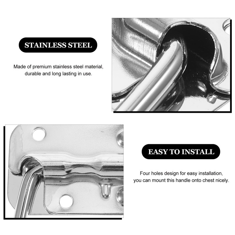 DOITOOL Cupboard Handles, 4pcs Spring Loaded Handle, Surface Mount Chest
