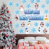 70 Stück Schneeflocke Pinnwand Ausschnitte Set Winter Weihnachten Schneeflocke Schneemann