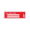 Caledonia Signs 11040G Fire Alarm Test on/at Sign, Rigid Plastic, G: 300 mm x 100 mm