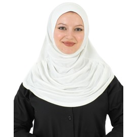 Prien Hiyab liso listo para usar para mujeres, turbantes instantáneos musulmanes, bufanda de jersey suave, ropa islámica, hiyabs largos, Abaya, Crema, Estándar