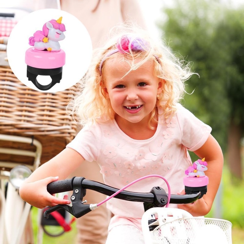 GROVBLE Bicycle Bell Children Girls Bicycle Bell Unicorn Adjustable Size