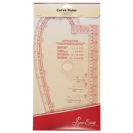 Sew Easy Curved Template – 13.875 x 7.375” Quilting & Patchwork Rule for Applique Sewing, Transparent Acrylic Non-Slip