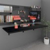 IAE Floating Wall Mounted Folding Table Desk with Pine Wood,55"