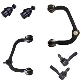 DJGAA 6PC Front Upper Control Arm and Ball Joint Assembly Outer Tie Rod End Lower Ball Joint K80306 K80308 ES3691 K80149 for Ford F-150 2004-2008, for Lincoln Mark LT 2006-2008