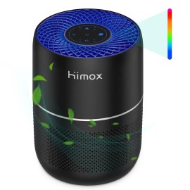 Himox HEPA Air Purifier Large BedRoom Filter for Allergies Smoker Pet Dust BLACK