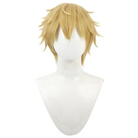LAOBAO Ex Albio Cosplay Wig, Hero, Blonde, Short Hair, Costume Accessory, Wig, Heat Resistant, For Disguise Wigs, Parties, Costumes, Festivals, Events, Cosplay Wig
