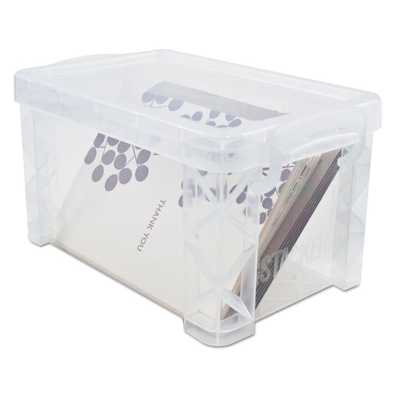 Advantus 40307 Super Stacker Storage Boxes, Hold 400 3 x