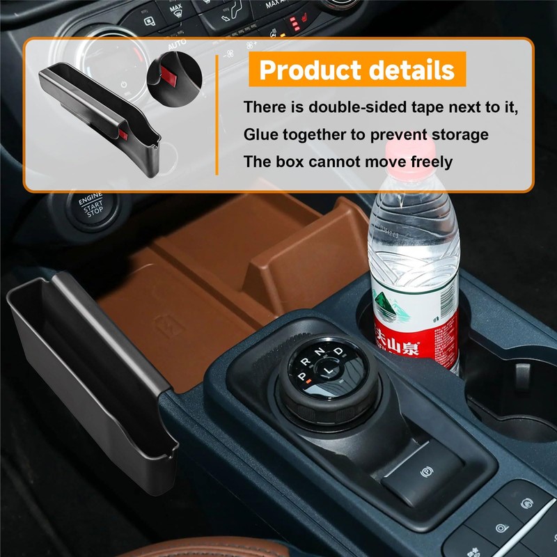 TACOBRO Center Console Gear Shift Side Storage Box Organizer Compatible