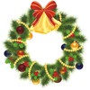 Christmas Wreath Wall Sticker, Peel and Stick Removable Pine Tree