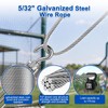 Batting Cage Cable Kit for 20FT, Retractable Batting Cage Wire